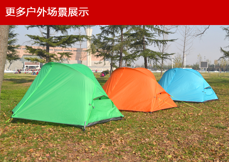 Cheap Goat Tents Ultralight Single Person 2 Door 20D Nylon Silicon Coated Waterproof Windproof Double Layer Two Doors Camping Tent Barraca Tienda   